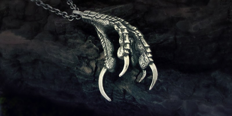 Small Raven Claw Talisman | Dragon Claw Necklace by RavynEdge