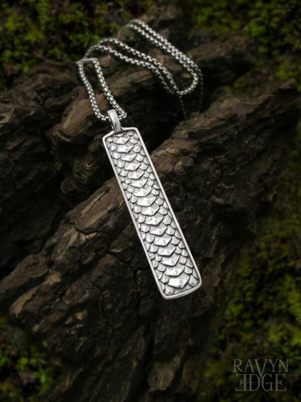 Sterling silver dragon necklace mens